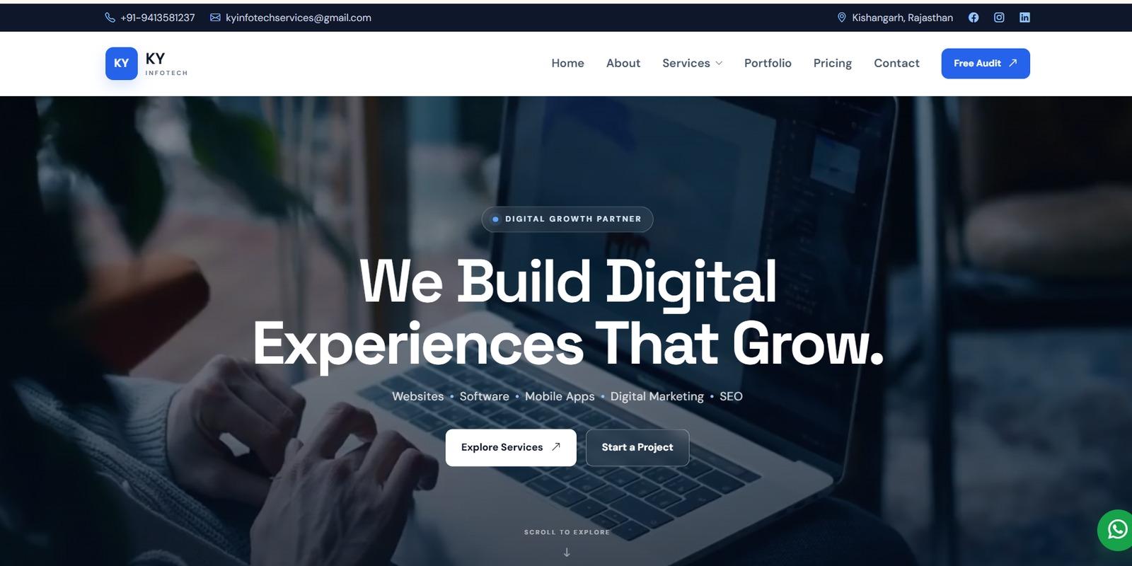 Business website design portfolio