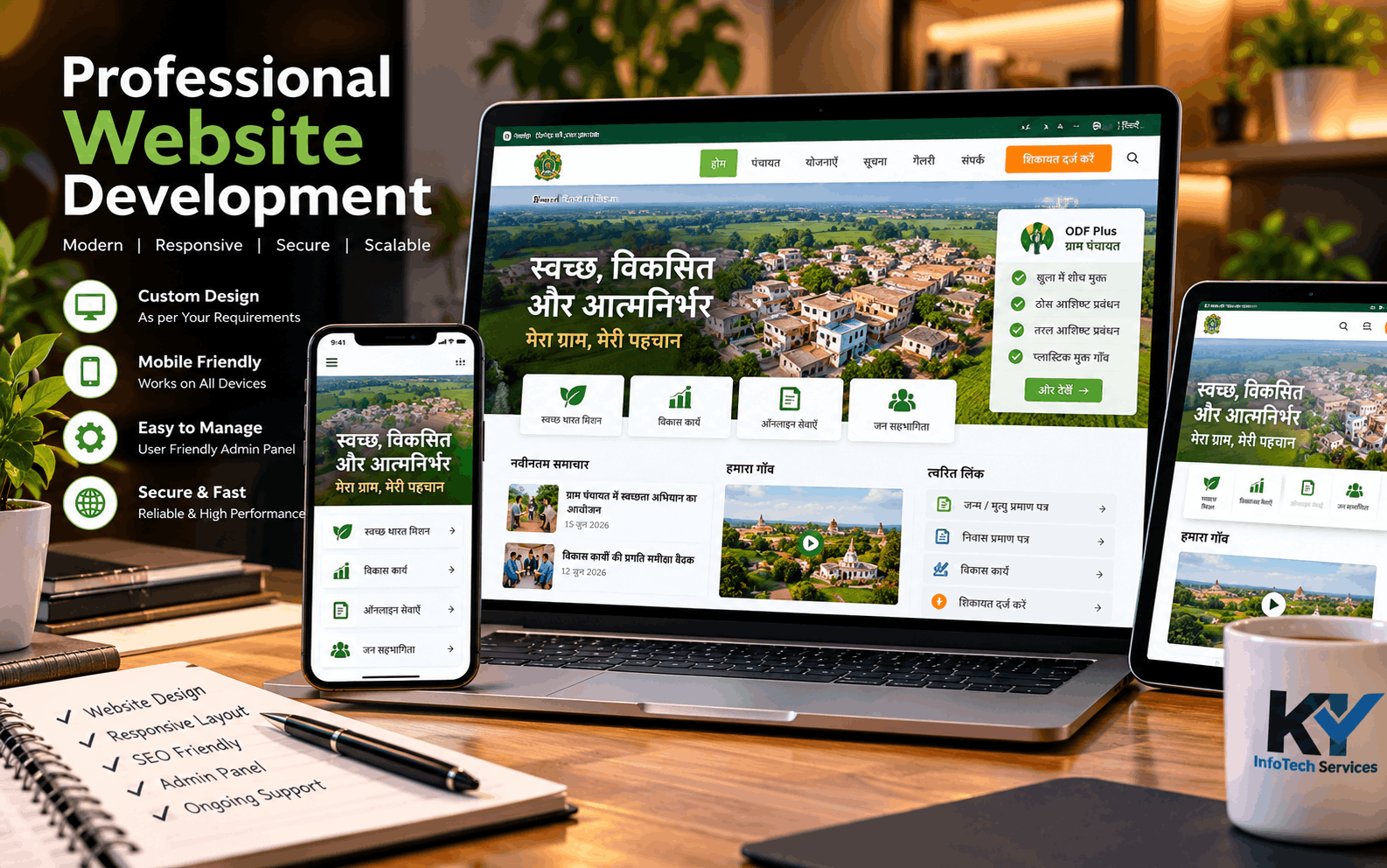 Modern website showcase