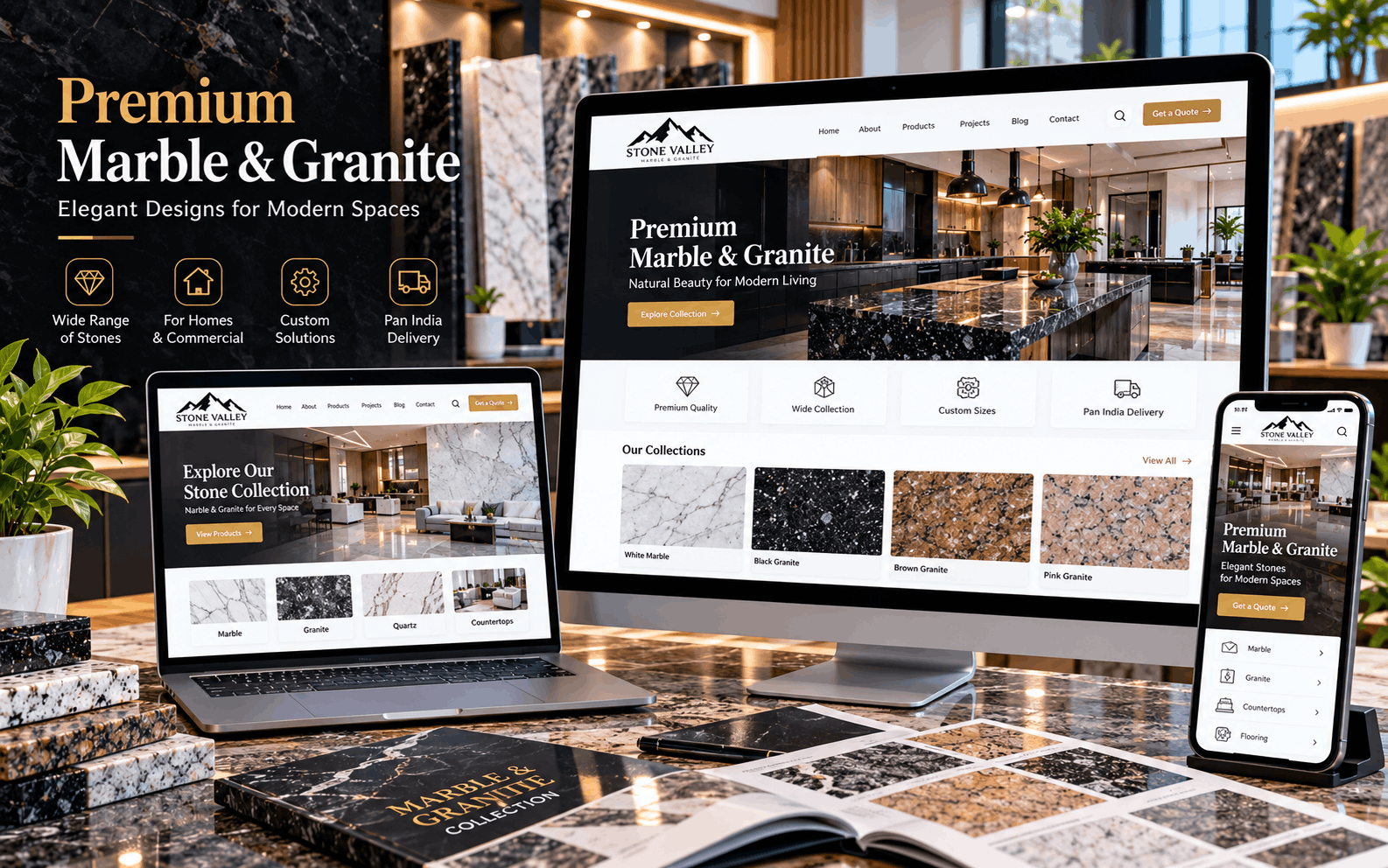 Marble company website showcase