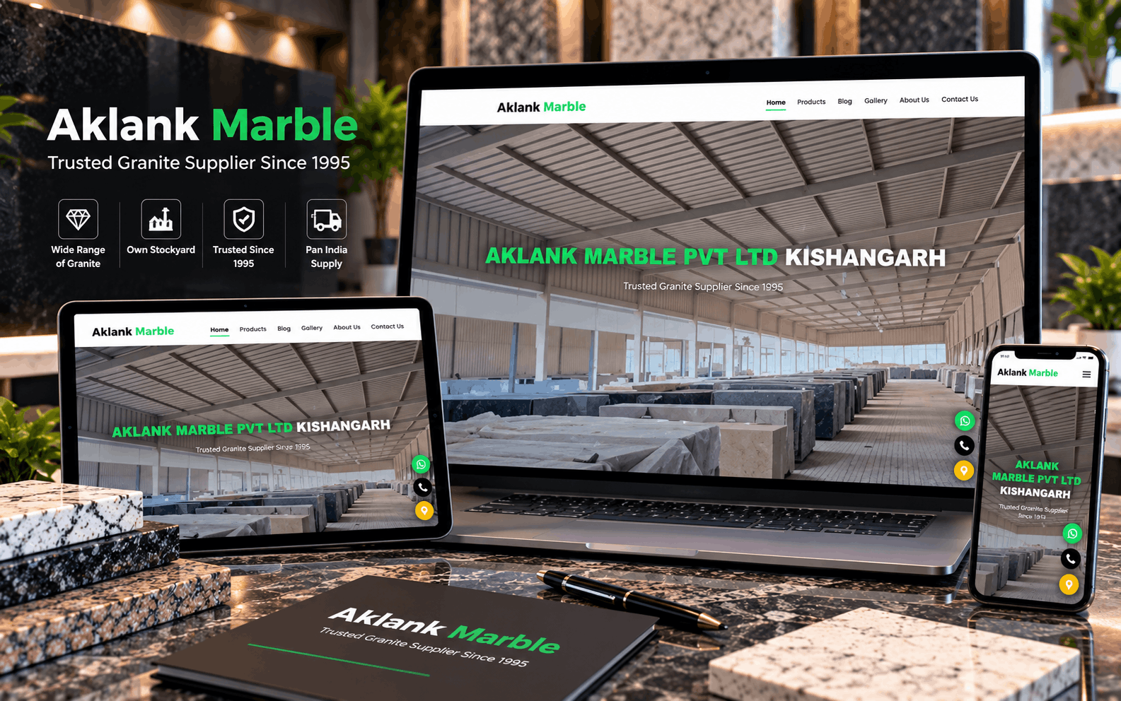 Granite company website showcase